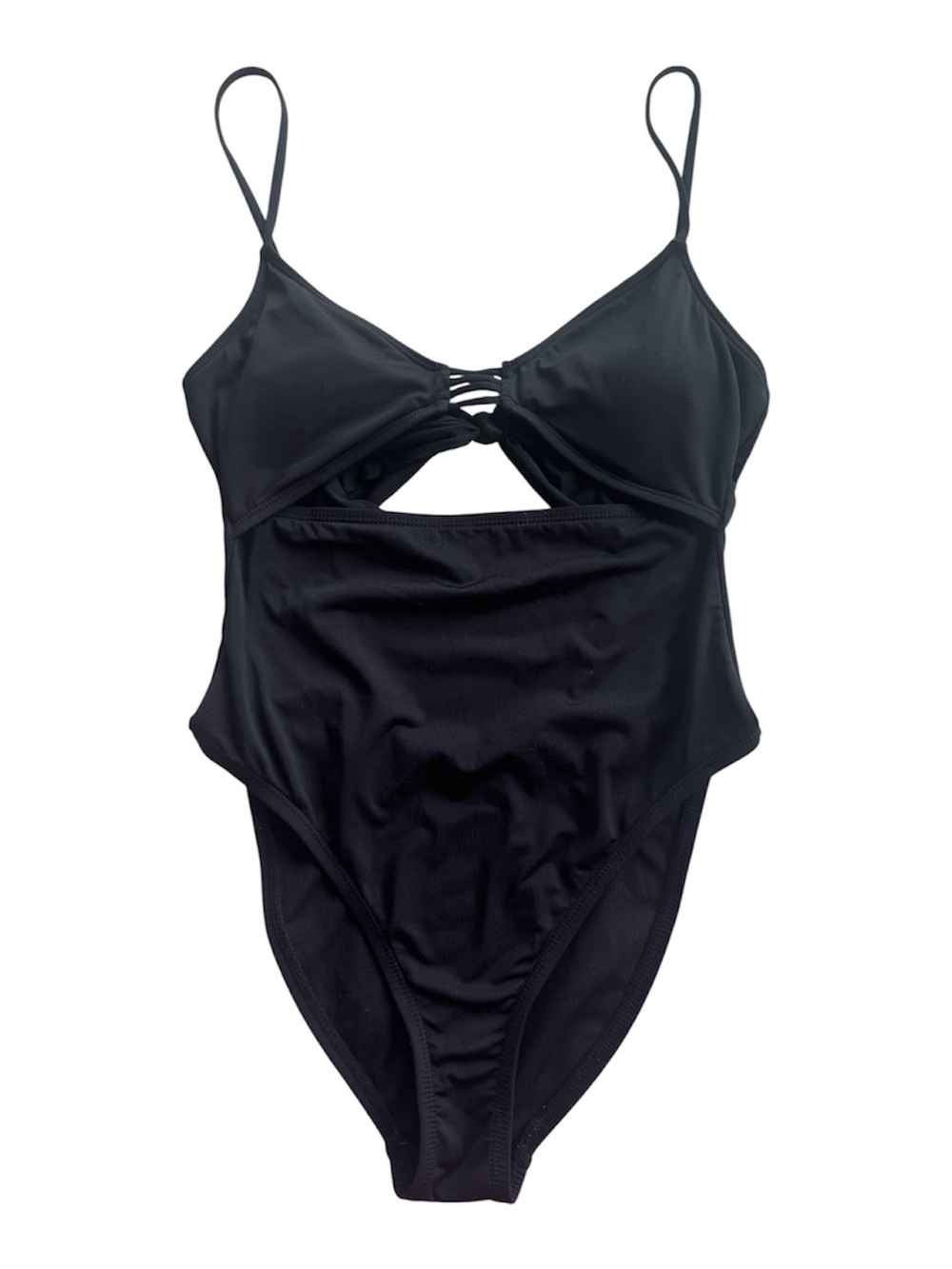 Hobie Black One Piece Swimsuit Womens M Cutout Open Back Beach
